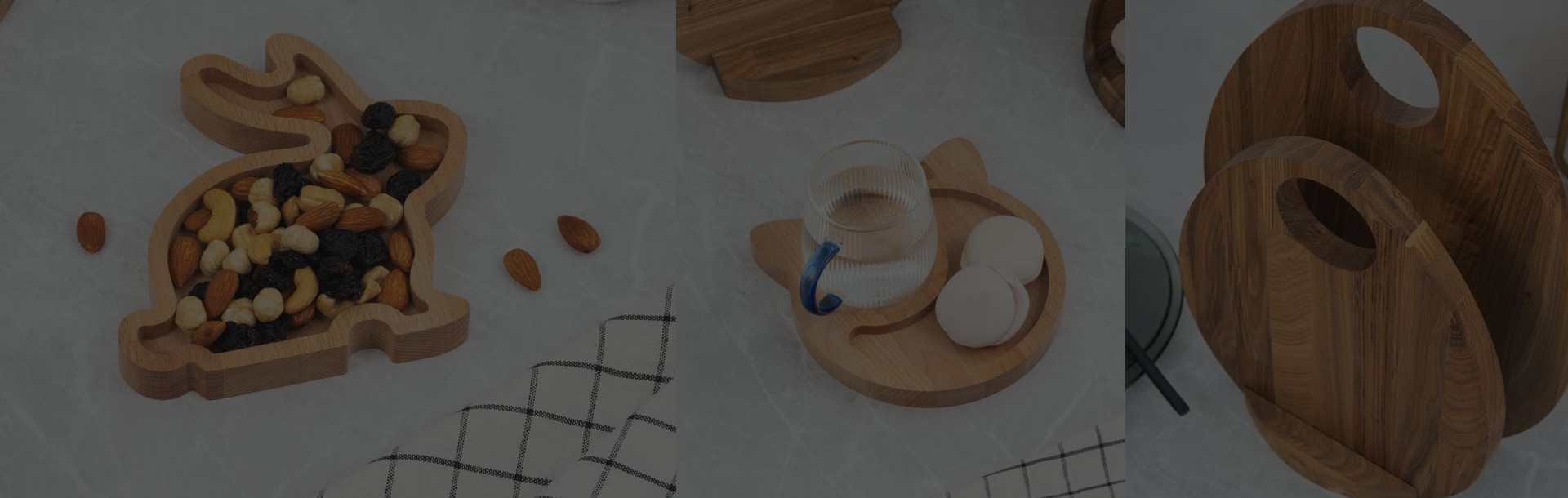 Менажницы и доски из натурального дерева